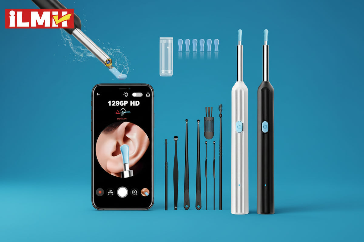 Visual Ear Wax Cleaner with Camera Safe Earwax Removal Endoscope with 5M Camera Luminous Otoscope Ear Cleaning Tools Ear Care
