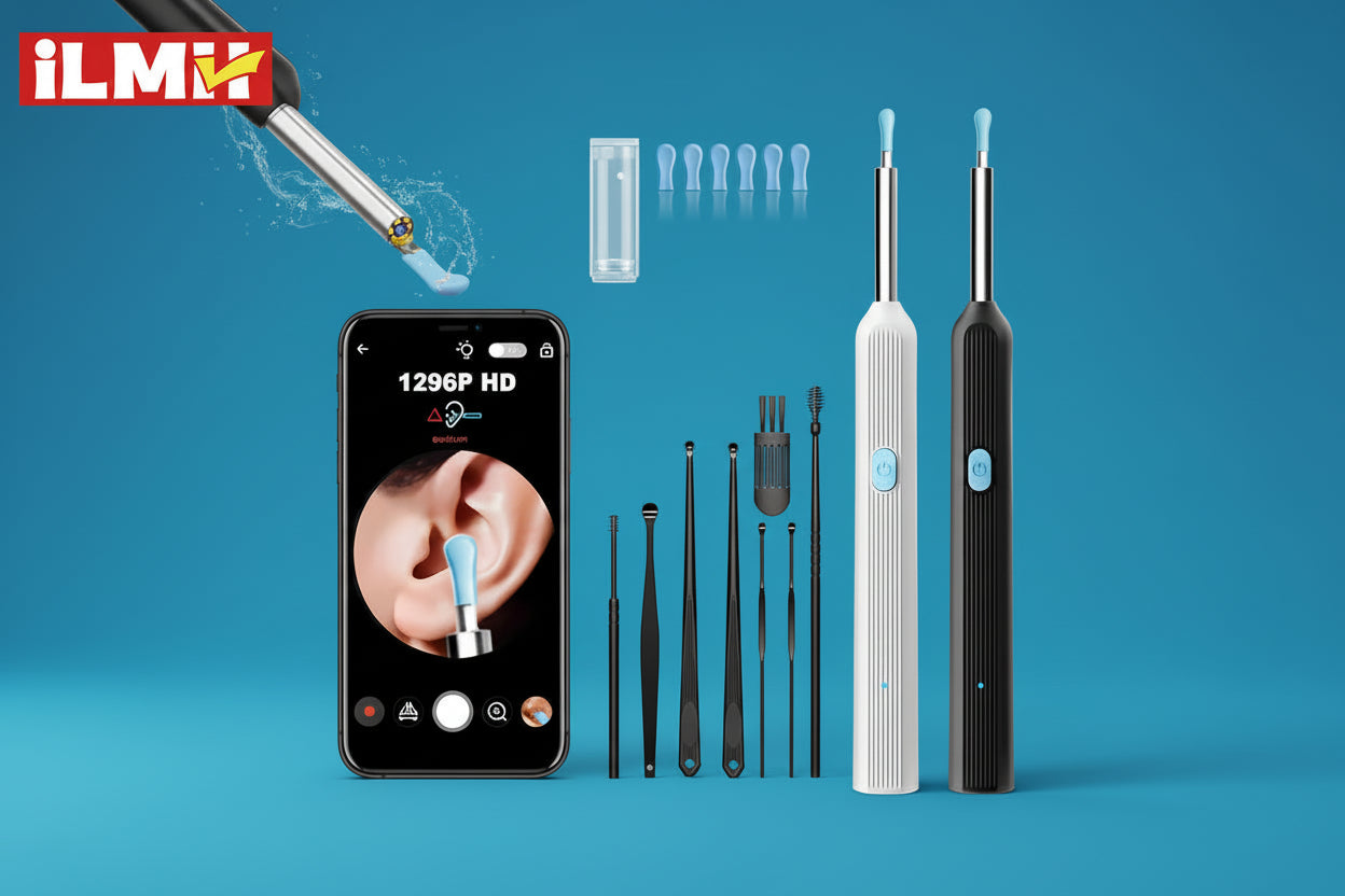 Visual Ear Wax Cleaner with Camera Safe Earwax Removal Endoscope with 5M Camera Luminous Otoscope Ear Cleaning Tools Ear Care
